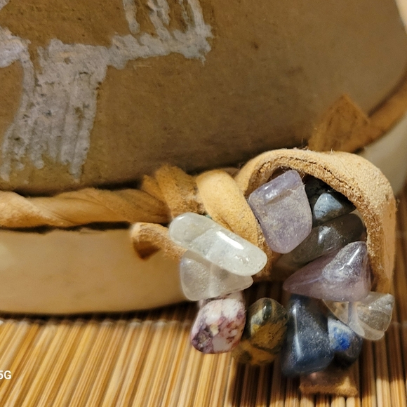 Handmade pottery Rattle Skin Drum Artist Made PNW 🎶 Vintage unique - Picture 11 of 12